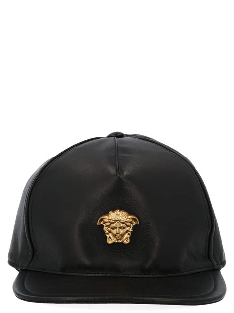 versace leather hat|Versace bonnet.